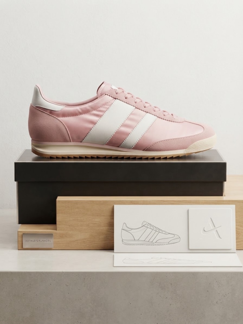Madden Girl Pink Low-Top Sneaker with White Stripes